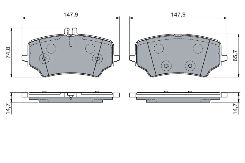 Image of Brake pad set Bosch 0 986 460 167