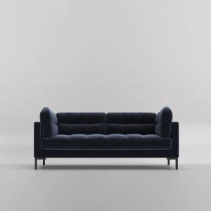 Image of Swoon Landau Velvet 2 Seater Sofa - 2 Seater - Ink