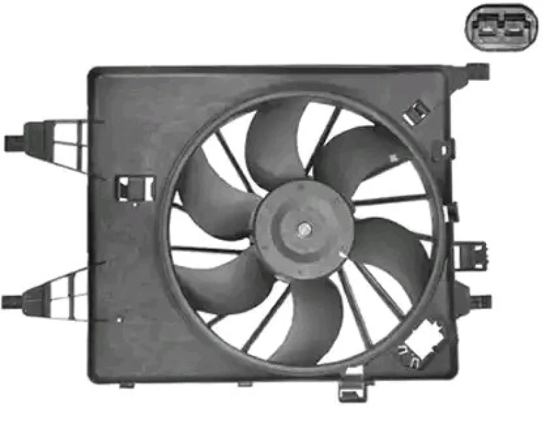 Image of VAN WEZEL 4312746 Cooling Fan for vehicles with air conditioning, with radiator fan shroud, with electric motor Fan,radiator (508)