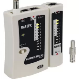 Cable tester Basetech BT-200 Suitable for Suitable for RJ45, RJ11, BNC