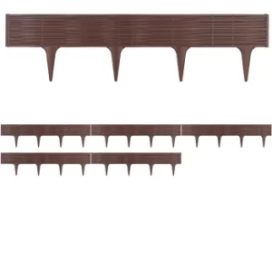 image of Lawn Edge Bed Frame Set 3.9 m Brown