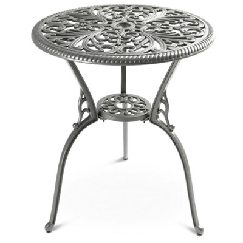 Image of CENTURION SUPPORTS Centurion Supports - bangui Garden & Patio Grey Cast Aluminium Bistro Table Bangui Table Grey