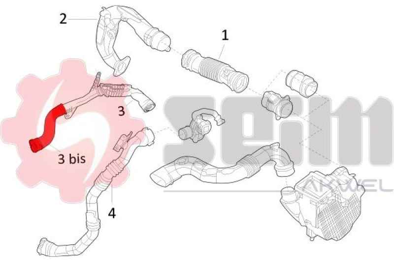 Image of Charger intake hose SEIM 981748
