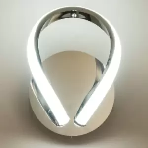 Image of Harperliving - Harper Living halo LED Wall Light with Toggle Switch, Polished Chrome Finish, Warm White (3000K)