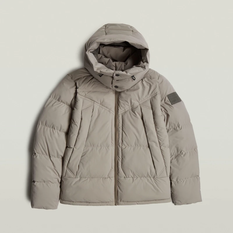 Image of G Star Mens Whistler Water Resistant Quilted Short Puffer Jacket Elephant Skin male X Large