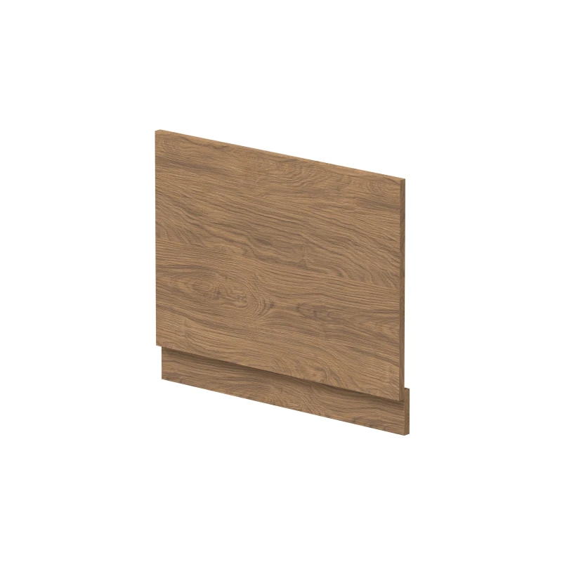 Image of Balterley 700mm Straight Bath End Panel & Plinth - Antique Oak in Brown Brown Unisex