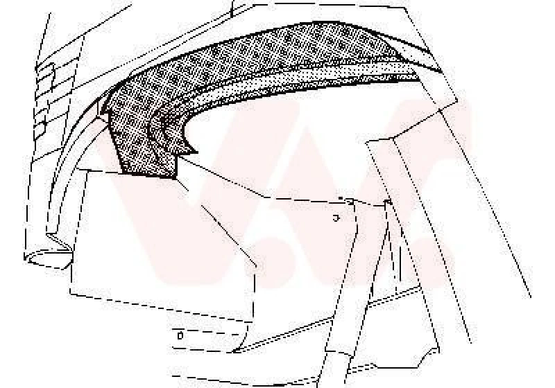 Image of VAN WEZEL Wheel arch liner VAN WEZEL 3070357