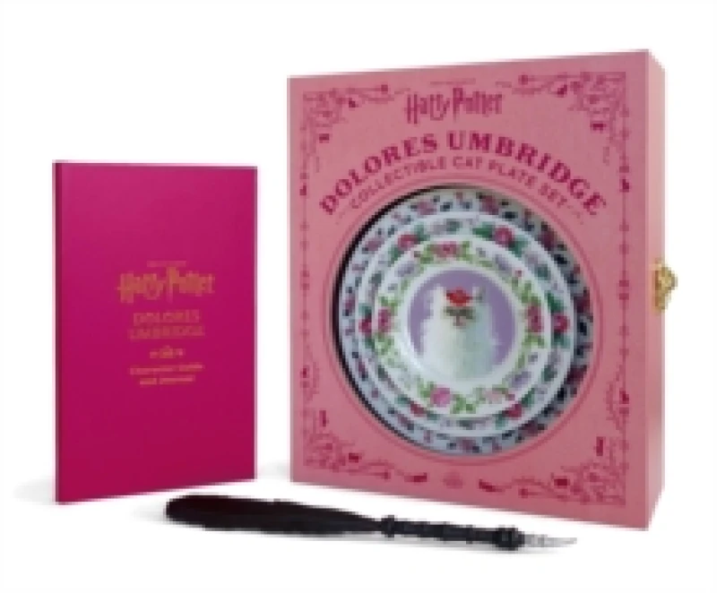 Image of Harry Potter: Dolores Umbridge Collectible Cat Plate Set Multiple-component retail product