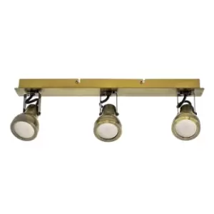 Image of Heli 3 -Light 44cm Track Kit Spotlight Brass