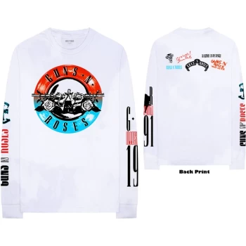 Image of Guns N' Roses - Motorcross Logo Unisex Large T-Shirt - White