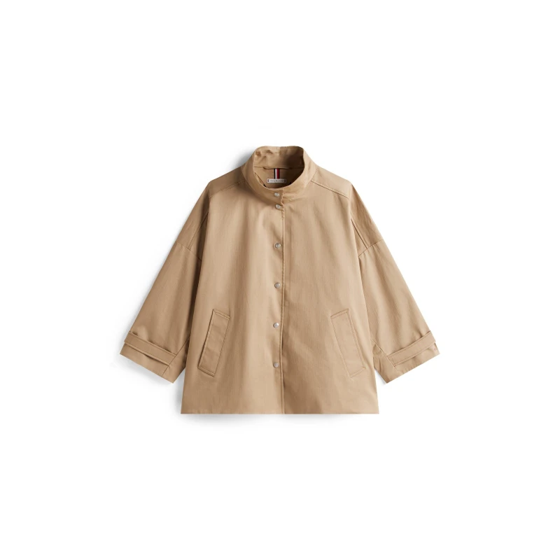 Image of Tommy Hilfiger Womens Overcoat Beige female 10 (S)