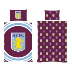 image of Aston Villa FC Pulse Single Reversible Duvet