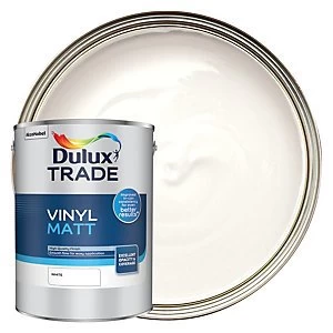 Image of Dulux Trade Vinyl Matt Emulsion Paint - White 5L