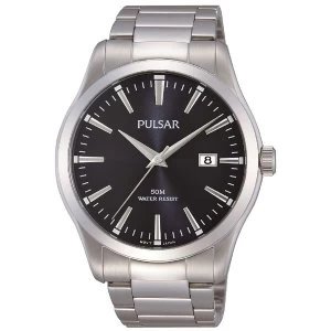 image of Pulsar PS9297X1 Mens Stainless Steel Bracelet Black Dial 50M Watch