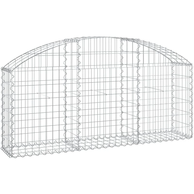 Image of VIDAXL Vidaxl - Arched Gabion Basket 150x30x60/80cm Galvanised Iron 8720845651060