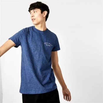 image of Jack Wills Underwood Logo T-Shirt - Deep Blue