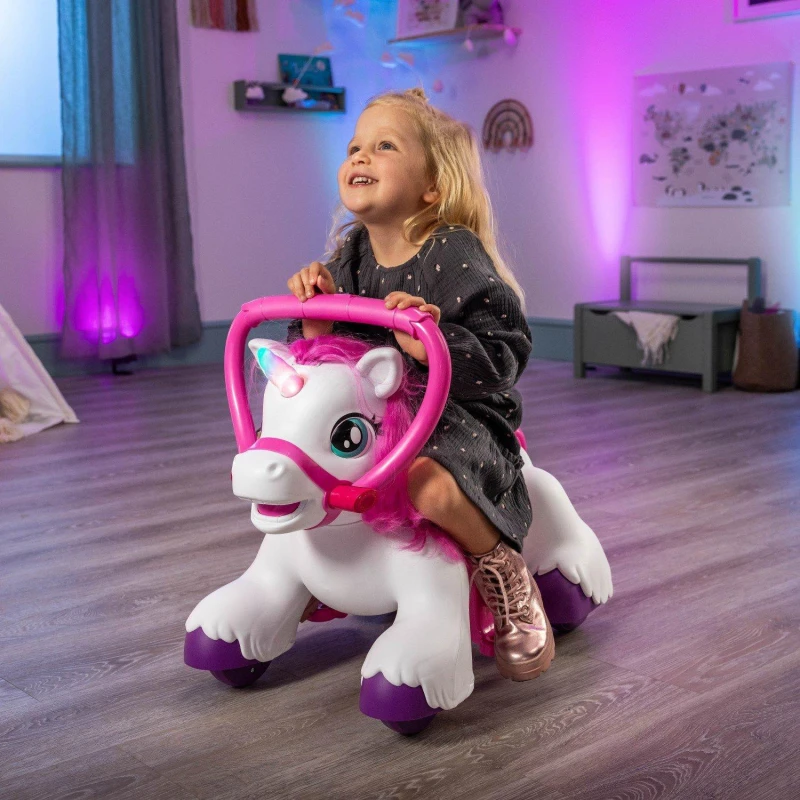 Image of XOOTZ Magical Unicorn Kids Electric Ride-On Toy - White 5031470256357