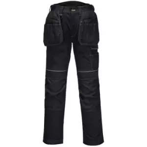 Image of Portwest Mens PW3 Work Holster Trousers (32R) (Black) - Black