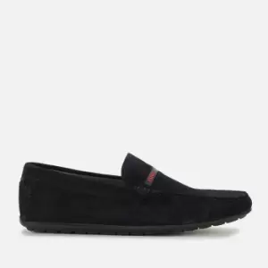 Image of HUGO Mens Dandy Suede Moccasins - Dark Blue - UK 8