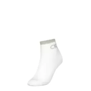 Image of Calvin Klein Logo Sock - White