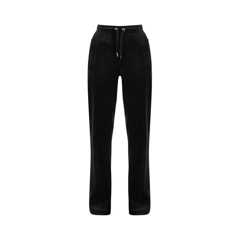 Image of Juicy Couture Black Velour Diamante Jogger Black Female L 231795UK