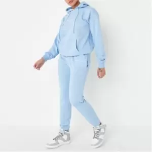 image of Missguided Petite Missguided Hoodie and Joggers Co Ord Set - Blue