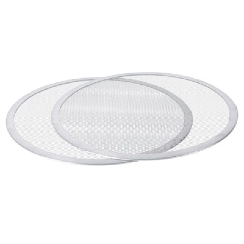 Image of Argon Tableware Pizza Screens - 12" (31Cm) - Non-Stick Metal Aluminium Pizza Trays Round Oven Cooking Baking Pan - Set Of 2