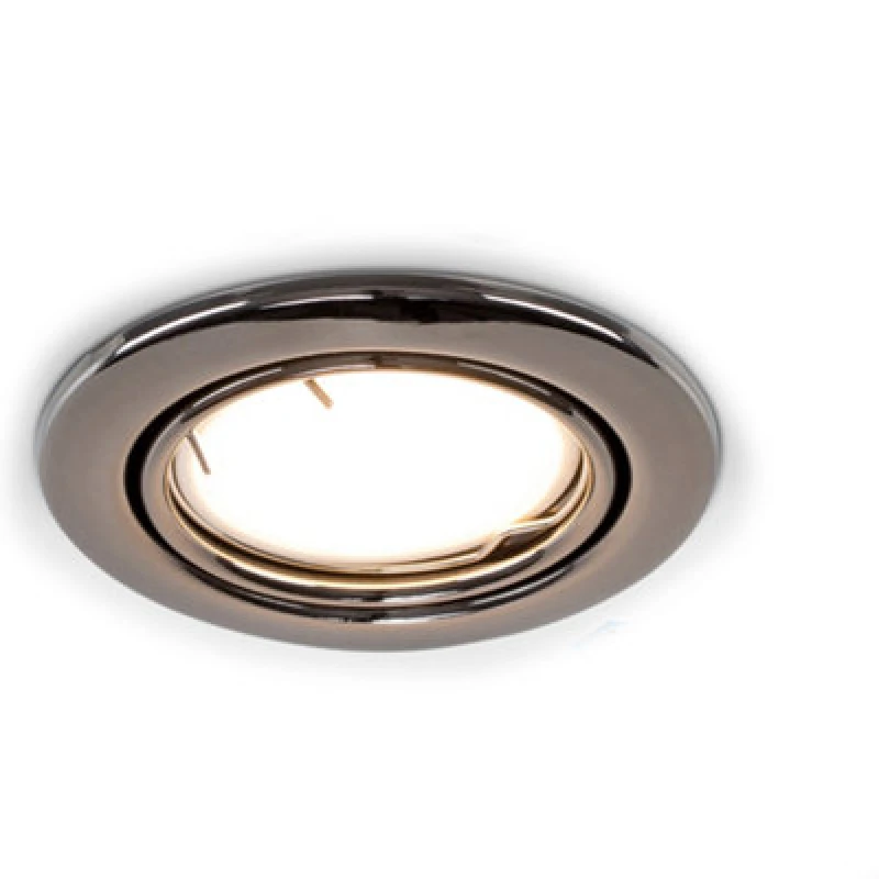 Image of ValueLights Downlight Tiltable Fire Rated Ceiling Light Fitting 6 Pack With Cool White Bulbs Black