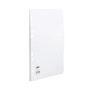 Image of Concord Subject Dividers 150gsm Punched 11 Holes 12 Part A4 White Ref 79501