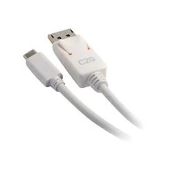Image of C2G 2.7m (9ft) USB C to DisplayPort Adapter Cable 4K - White