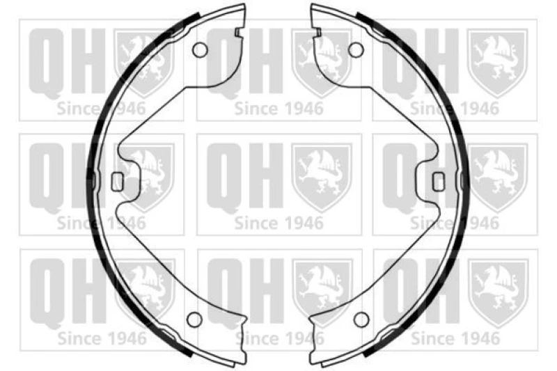 Image of QUINTON HAZELL Handbrake shoes QUINTON HAZELL BS1165