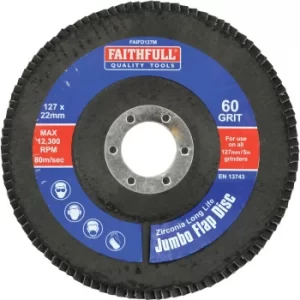 image of Faithfull Zirconium Abrasive Flap Disc 125mm Medium