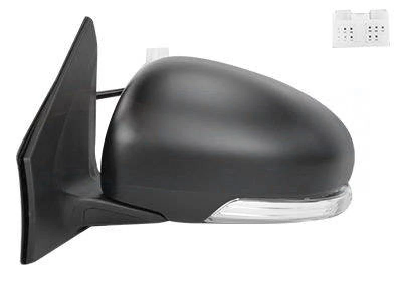 Image of VAN WEZEL 5410817 Wing mirror * HAGUS * Left, Heatable, primed Outside Mirror (50)