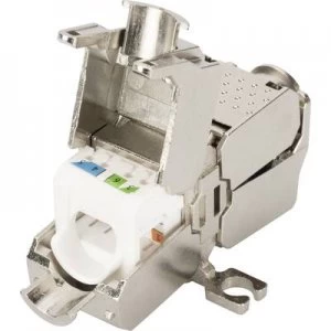 Image of Digitus RJ45 connector Networks Adapter CAT 6A, Unequipped [1x LSA, Cut & Clip, Quick Connect - 1x LSA, Cut & Clip, Quick Connect] Silver, Steel