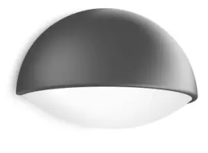 Image of Philips Dust Fixed Matt Black Mains-Powered LED Outdoor Wall Light 270Lm