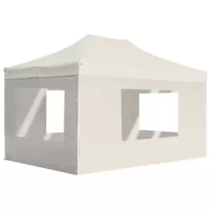 Image of Vidaxl Professional Folding Party Tent With Walls Aluminium 4.5X3 M - Cream