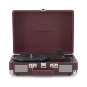 Image of Crosley Cruiser Plus Burgundy Turntable With Bluetooth Out
