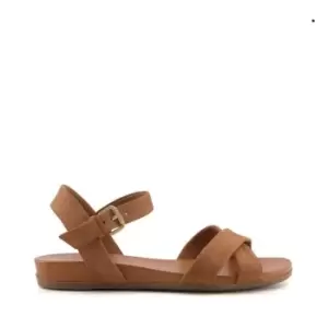 Image of Dune London Wide Fit Landie Sandals - Brown