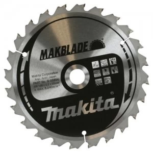 Image of Makita MAKBLADE Wood Cutting Saw Blade 190mm 24T 20mm