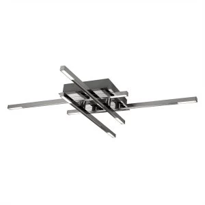 Image of Integrated LED 6 Light Semi Flush Chrome, Silver