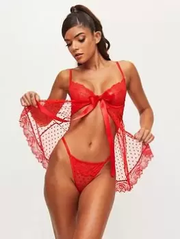 Image of Ann Summers Bodywear Bon Bon Babydoll - Bright Red, Bright Red Size M Women