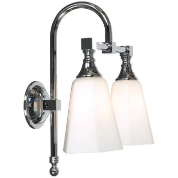 Linea Verdace Lighting - Linea Verdace Classic 2 Light Bathroom Wall Light Chrome IP44