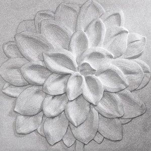 Arthouse Silver Dahlia 3D Wall Canvas