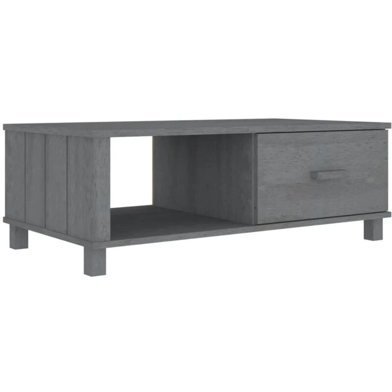 Image of VIDAXL Coffee Table HAMAR Dark Grey 100x55x35cm Solid Wood Pine vidaXL 8720286818008