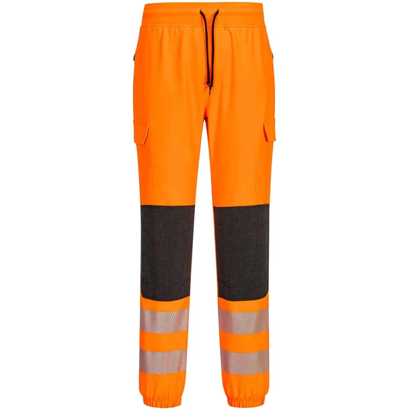 Image of Portwest KX3 Flexi Class 2 Hi Vis Joggers KX346OBRL Colour: Orange / Black