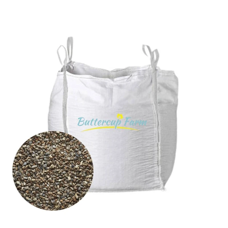 Image of Buttercup Farm 10-25mm Grey/Cream Mottled Pebbles, Aggregate Bulk Bag, 850 kilos Multicolor Unisex