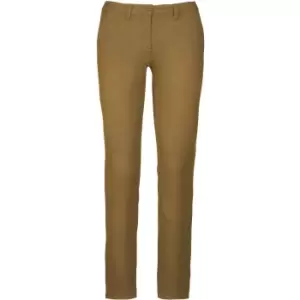 image of Kariban Womens/Ladies Chino Trousers (18 UK) (Camel)