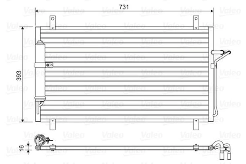 Image of Air conditioning condenser VALEO 814496