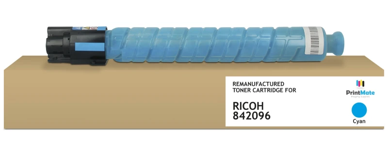 Image of PrintMate RICOH 842096. remanufactured toner. Cyan 6000p