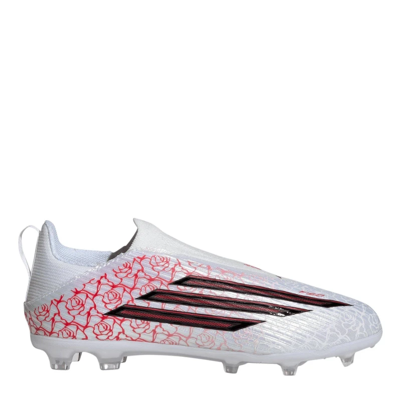 Image of adidas F50 League Laceless Juniors Firm Ground Football Boots White/Blk/Red male 4 (36.5)